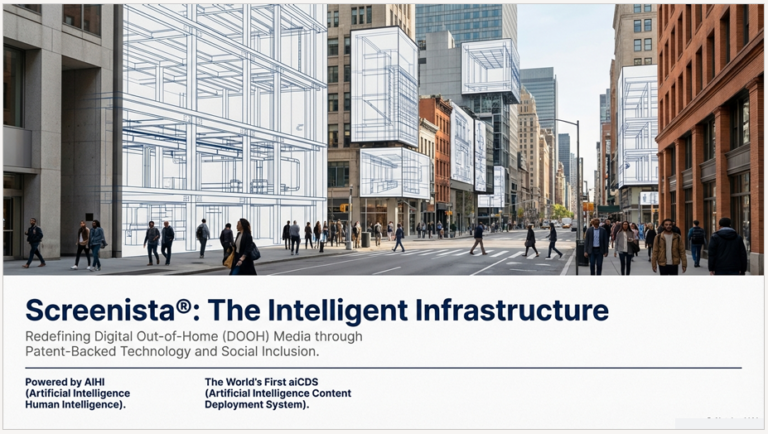 SCREENISTA — The World’s First Intelligent Out-of-Home Advertising Network